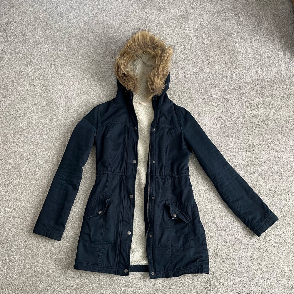 Navy Size Small Hollister Coat